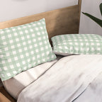 Buffalo Checks in Sage Green and White Pillow Sham Gallery Image 2