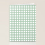 Buffalo Checks in Sage Green and White Stationery Card Gallery Image 2