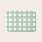 Buffalo Checks in Sage Green and White Bath Mat Gallery Image 1
