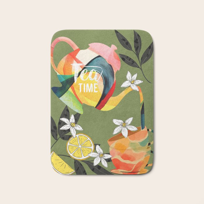 Tea Time 5 Bath Mat Gallery Image 1