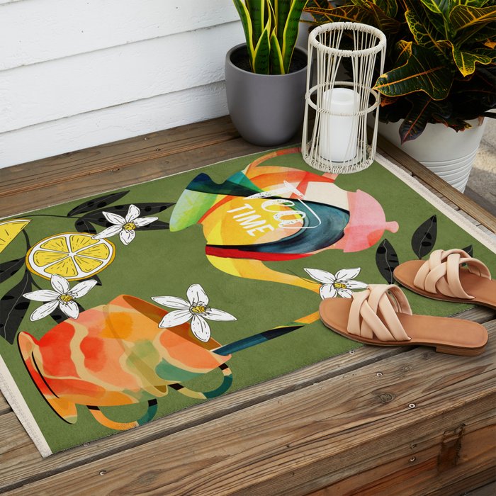 Tea Time 5 Outdoor Rug Gallery Image 2