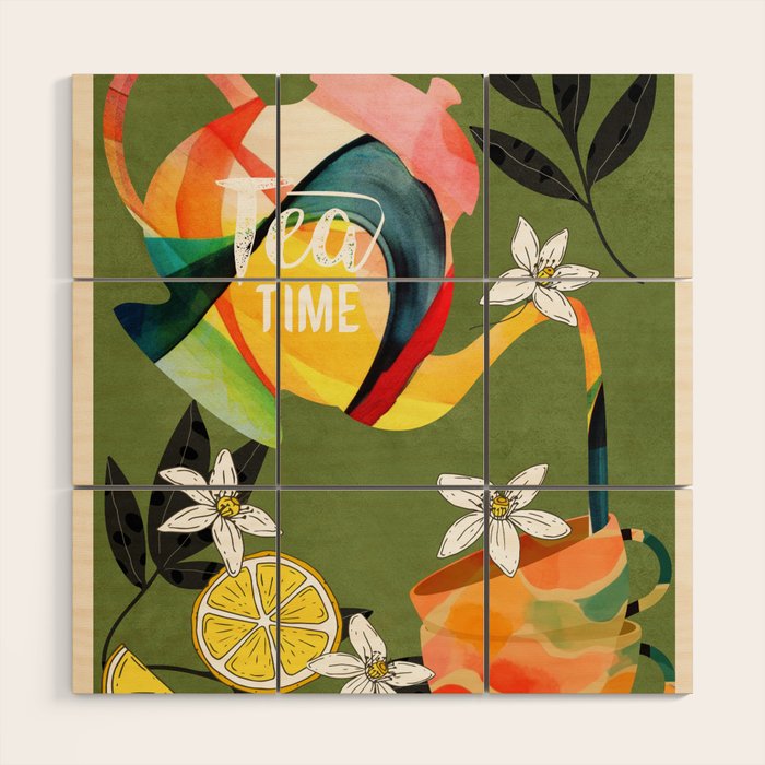Tea Time 5 Wood Wall Art Gallery Image 1