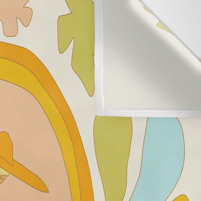 Aquarius surf zodiac // retro art by surfy birdy Wall Tapestry Gallery Image 3