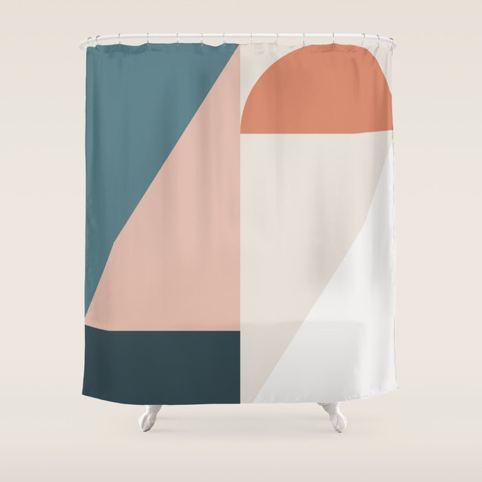 Cirque 01 Abstract Geometric Shower Curtain Gallery Image 1