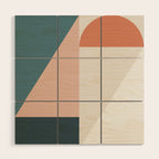 Cirque 01 Abstract Geometric Wood Wall Art Gallery Image 1