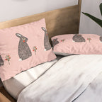 Christmas rabbit - illustration Pillow Sham Gallery Image 2