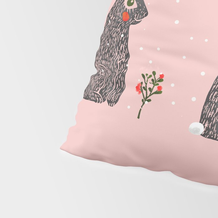 Christmas rabbit - illustration Pillow Sham Gallery Image 4