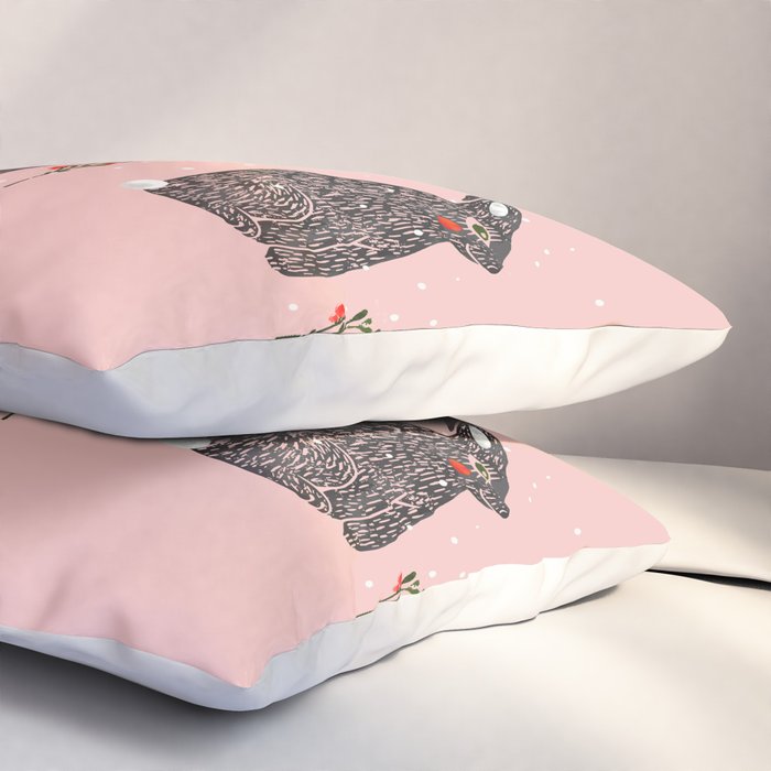 Christmas rabbit - illustration Pillow Sham Gallery Image 3