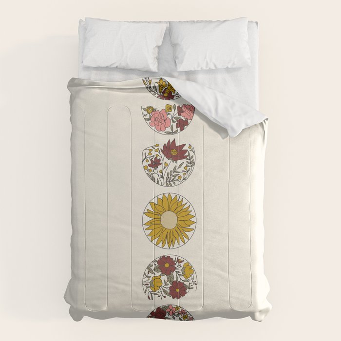 Floral Phases of the Moon Comforter Gallery Image 6