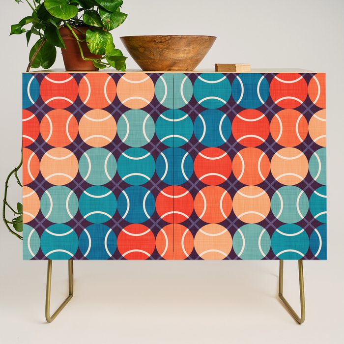Retro Tennis 70s Rainbow Credenza Gallery Image 1