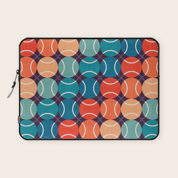 Retro Tennis 70s Rainbow Laptop Sleeve Gallery Image 1
