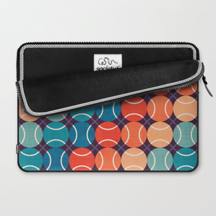 Retro Tennis 70s Rainbow Laptop Sleeve Gallery Image 2
