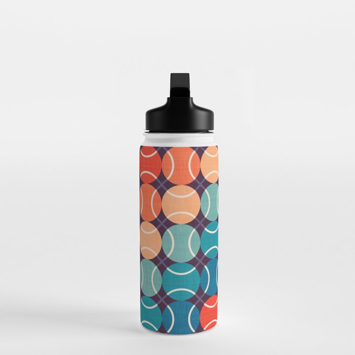 Retro Tennis 70s Rainbow Water Bottle Gallery Image 3