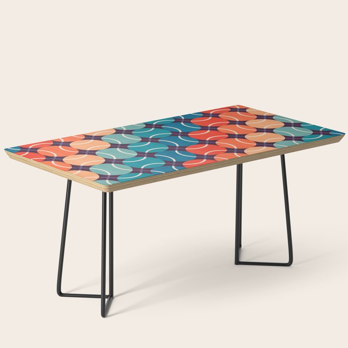 Retro Tennis 70s Rainbow Coffee Table Gallery Image 1