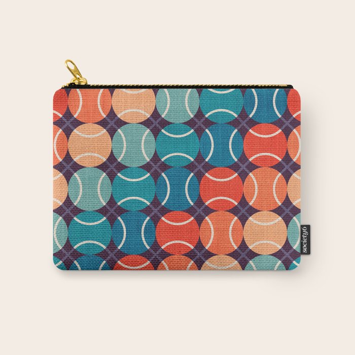 Retro Tennis 70s Rainbow Carry All Pouch Gallery Image 1