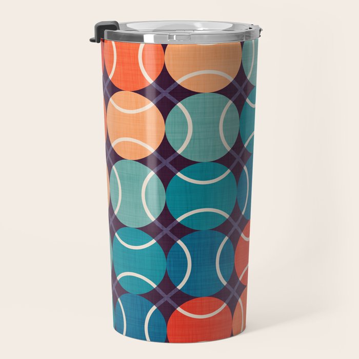 Retro Tennis 70s Rainbow Travel Mug Gallery Image 3