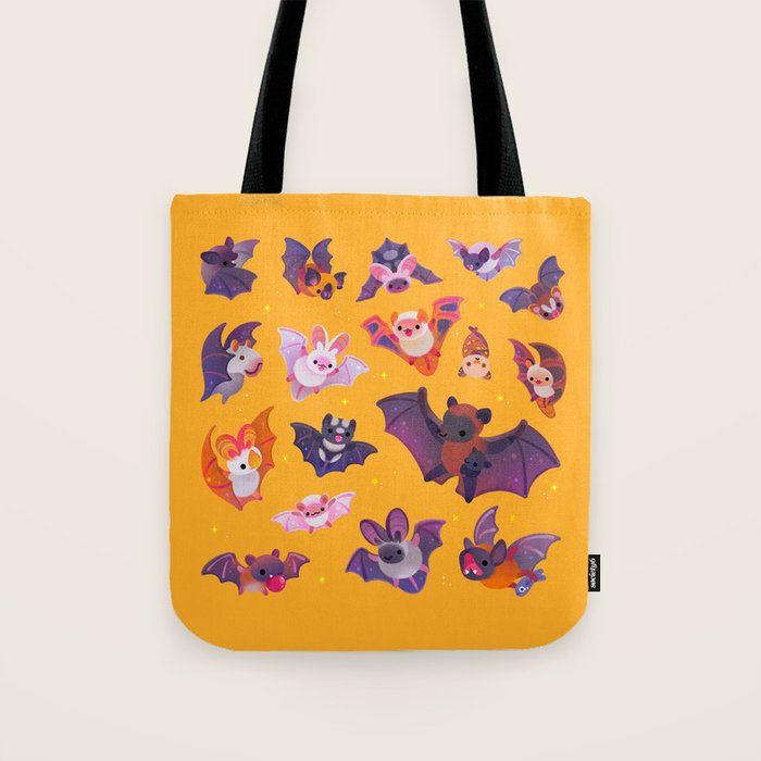 Bat - yellow Tote Bag Gallery Image 1