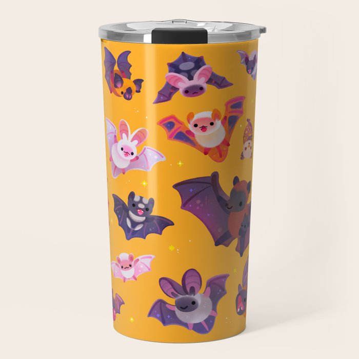 Bat - yellow Travel Mug Gallery Image 1