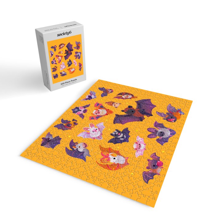 Bat - yellow Jigsaw Puzzle Gallery Image 2