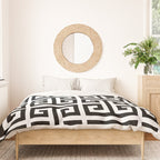 Large Black and White Greek Key Pattern Duvet Cover Gallery Image 3