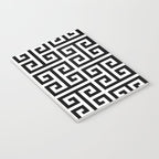 Large Black and White Greek Key Pattern Notebook Gallery Image 3