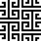 Large Black and White Greek Key Pattern Coffee Mug Gallery Image 2