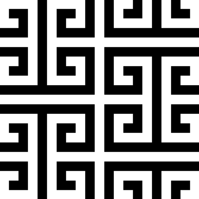 Large Black and White Greek Key Pattern Coffee Mug Gallery Image 2