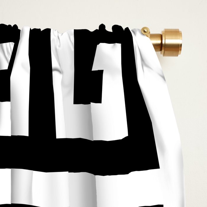 Large Black and White Greek Key Pattern Window Curtain Gallery Image 2