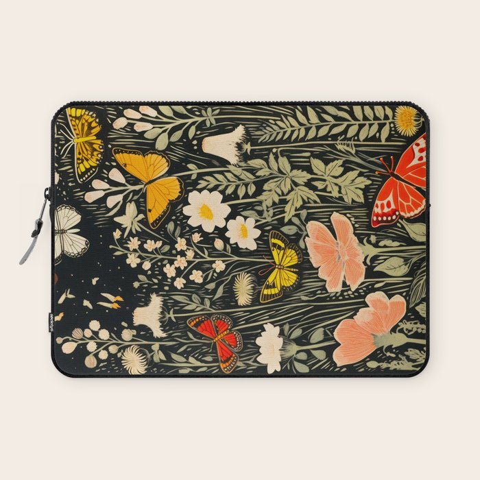 Butterfly Night Garden Laptop Sleeve Gallery Image 1