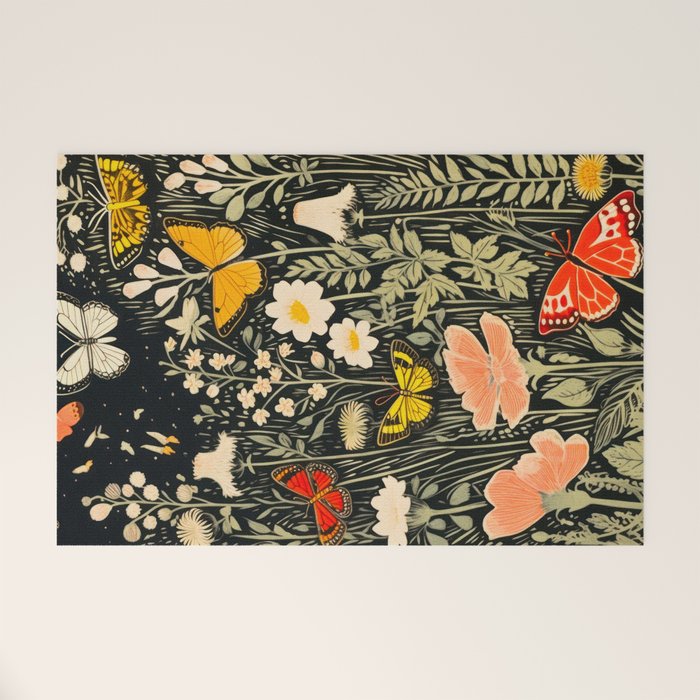 Butterfly Night Garden Welcome Mat Gallery Image 1