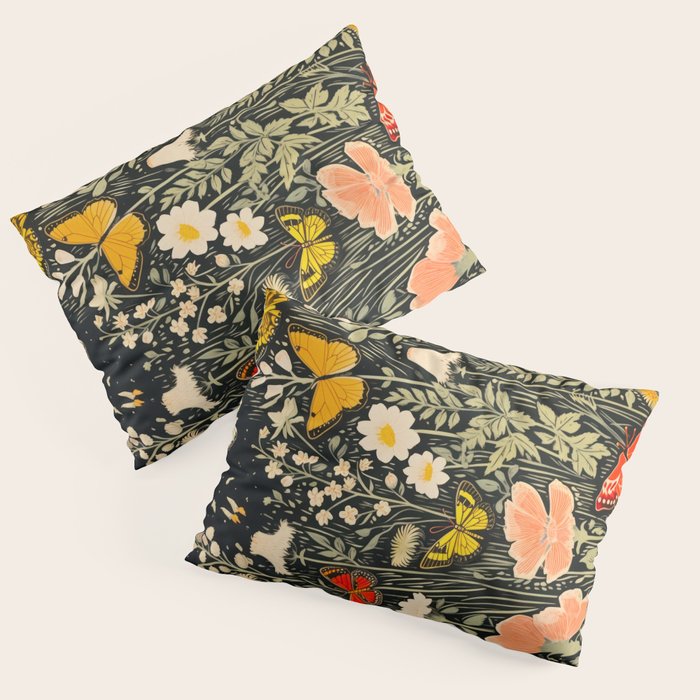Butterfly Night Garden Pillow Sham Gallery Image 1