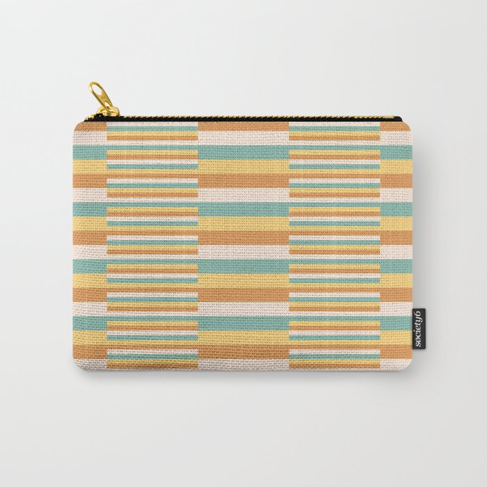 Mixed Stripes Pattern VII Retro Summer Carry All Pouch Gallery Image 1