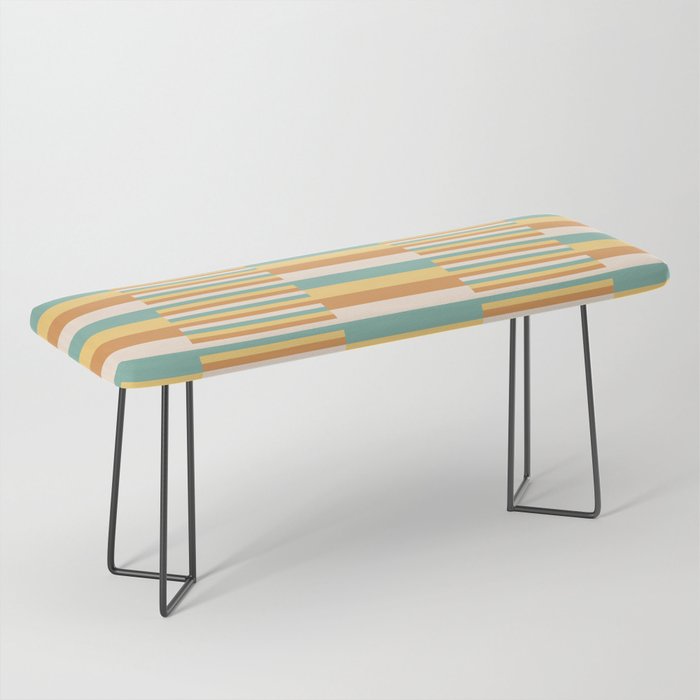 Mixed Stripes Pattern VII Retro Summer Bench Gallery Image 1