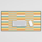 Mixed Stripes Pattern VII Retro Summer Desk Mat Gallery Image 1