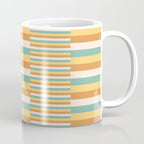 Mixed Stripes Pattern VII Retro Summer Coffee Mug Gallery Image 1