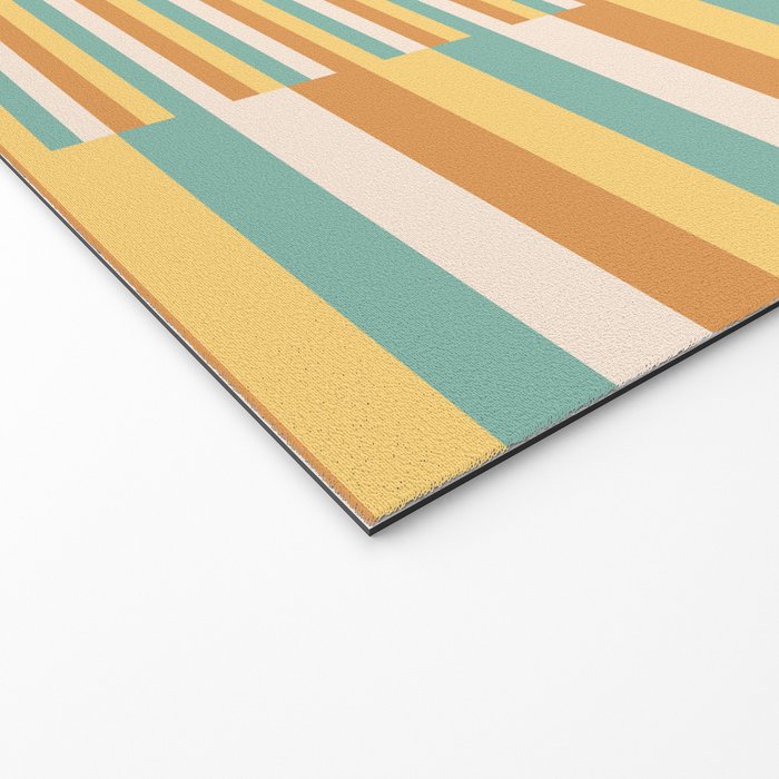 Mixed Stripes Pattern VII Retro Summer Welcome Mat Gallery Image 2