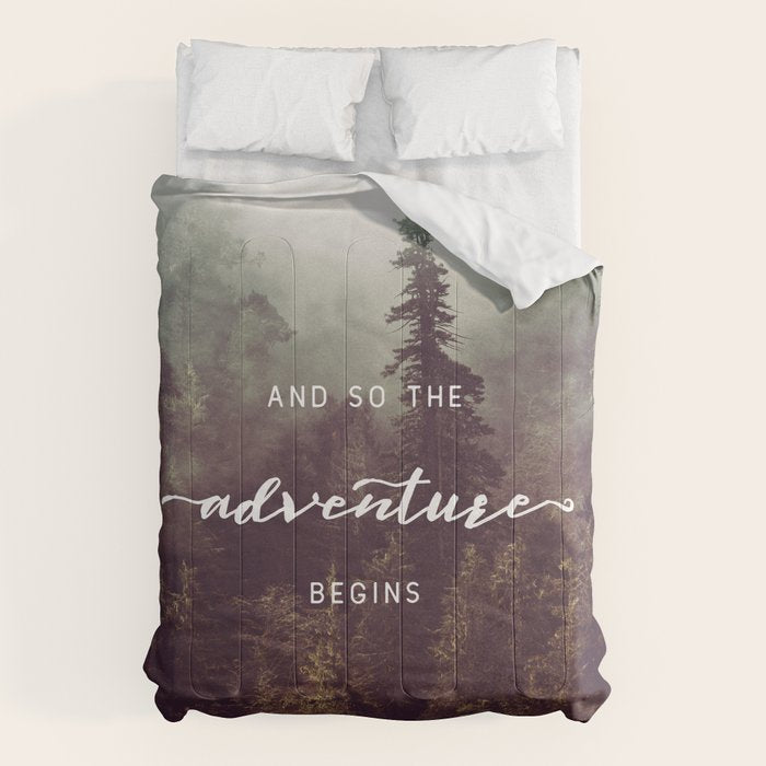 And So The Adventure Begins - Pacific Northwest Comforter Gallery Image 1