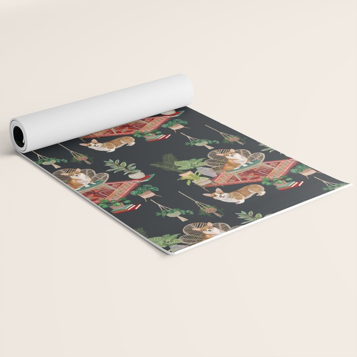 Corgis living room Yoga Mat Gallery Image 2
