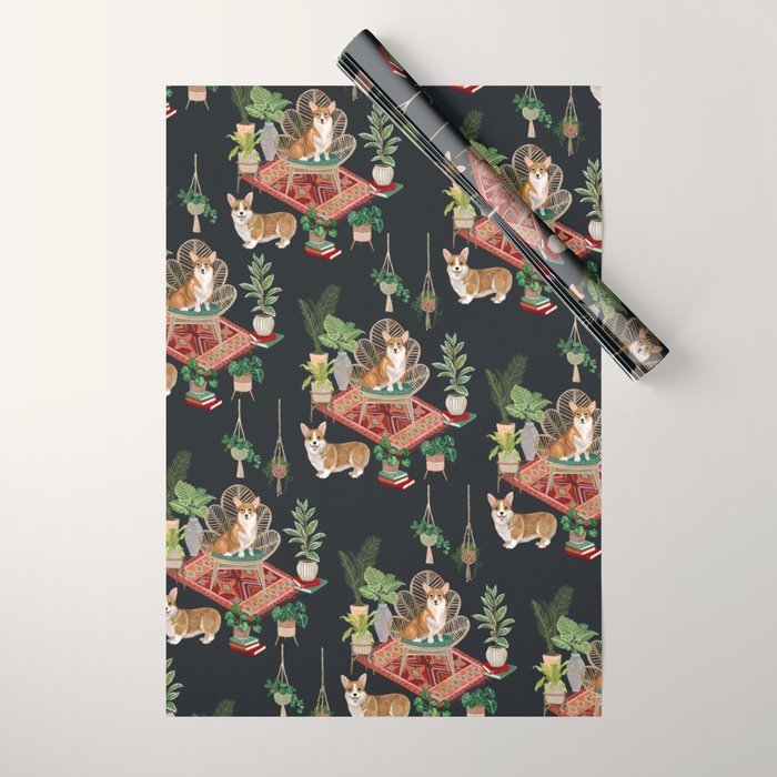 Corgis living room Wrapping Paper Gallery Image 1