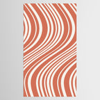 Wavy Stripes XLVII - Brick Red Tablecloth Gallery Image 2