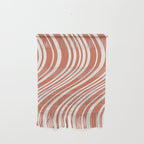 Wavy Stripes XLVII - Brick Red Wall Hanging Gallery Image 1