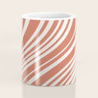 Wavy Stripes XLVII - Brick Red Coffee Mug Gallery Image 4