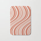 Wavy Stripes XLVII - Brick Red Bath Mat Gallery Image 1