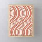 Wavy Stripes XLVII - Brick Red Mini Art Print Gallery Image 1