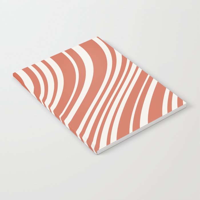 Wavy Stripes XLVII - Brick Red Notebook Gallery Image 2
