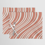 Wavy Stripes XLVII - Brick Red Placemat Gallery Image 1