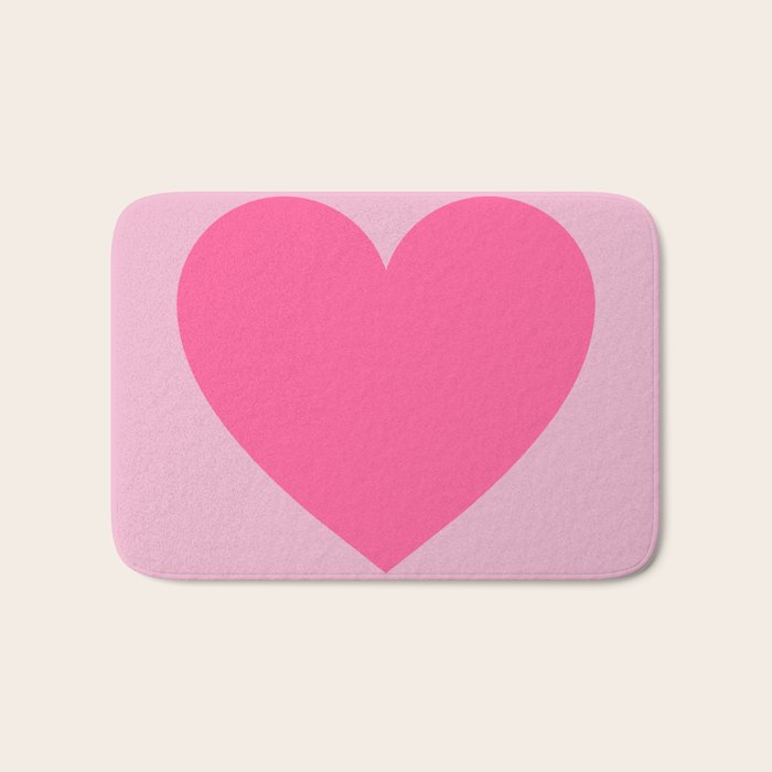 Pink Heart Bath Mat Gallery Image 1