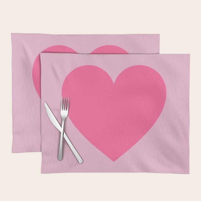 Pink Heart Placemat Gallery Image 1