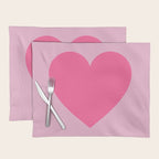 Pink Heart Placemat Gallery Image 1