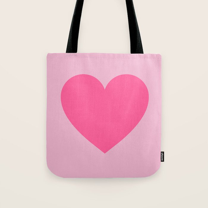 Pink Heart Tote Bag Gallery Image 1